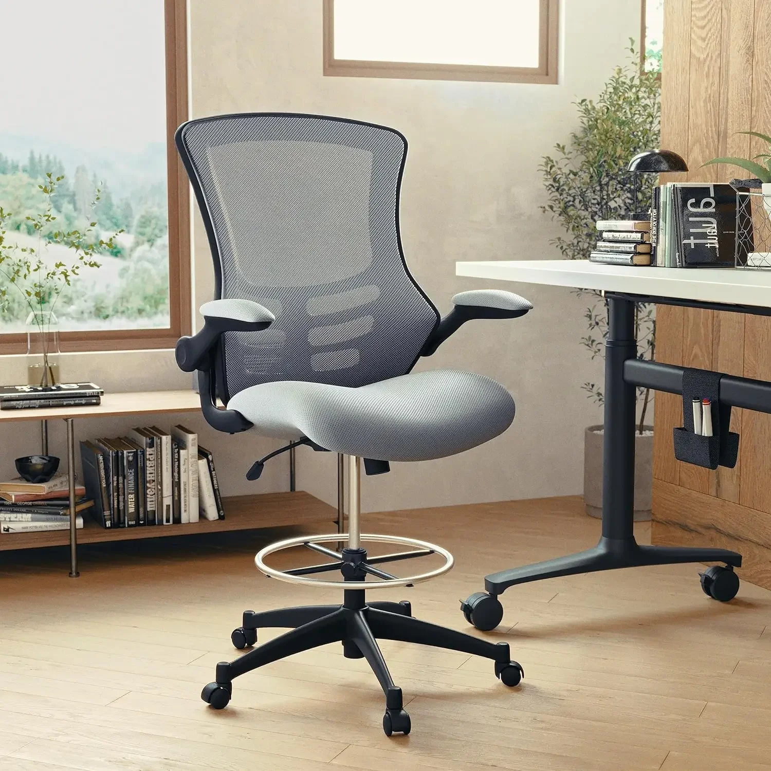 Mid-Back Swivel Office Chair with Adjustable Seat Height, Ergonomic Mesh Desk Chair with Flip-Up Armrest
Mid-Back Swivel Office Chair with Adjustable Seat Height, Ergonomic Mesh Desk Chair with Flip-Up Armrest