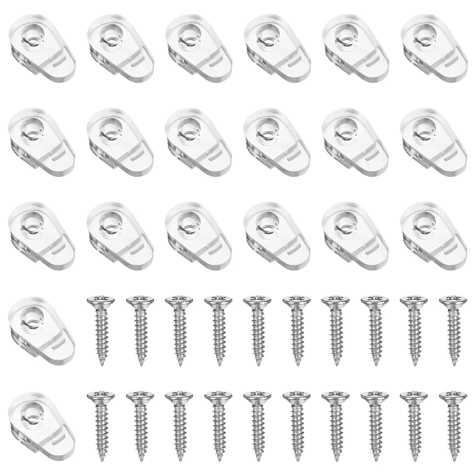 20Pcs Plastic Mirror Clips Clear Glass Holder Fixing Clips Mounting Hardware for Cabinet Door Wall Mirror Installation
20Pcs Plastic Mirror Clips Clear Glass Holder Fixing Clips Mounting Hardware for Cabinet Door Wall Mirror Installation