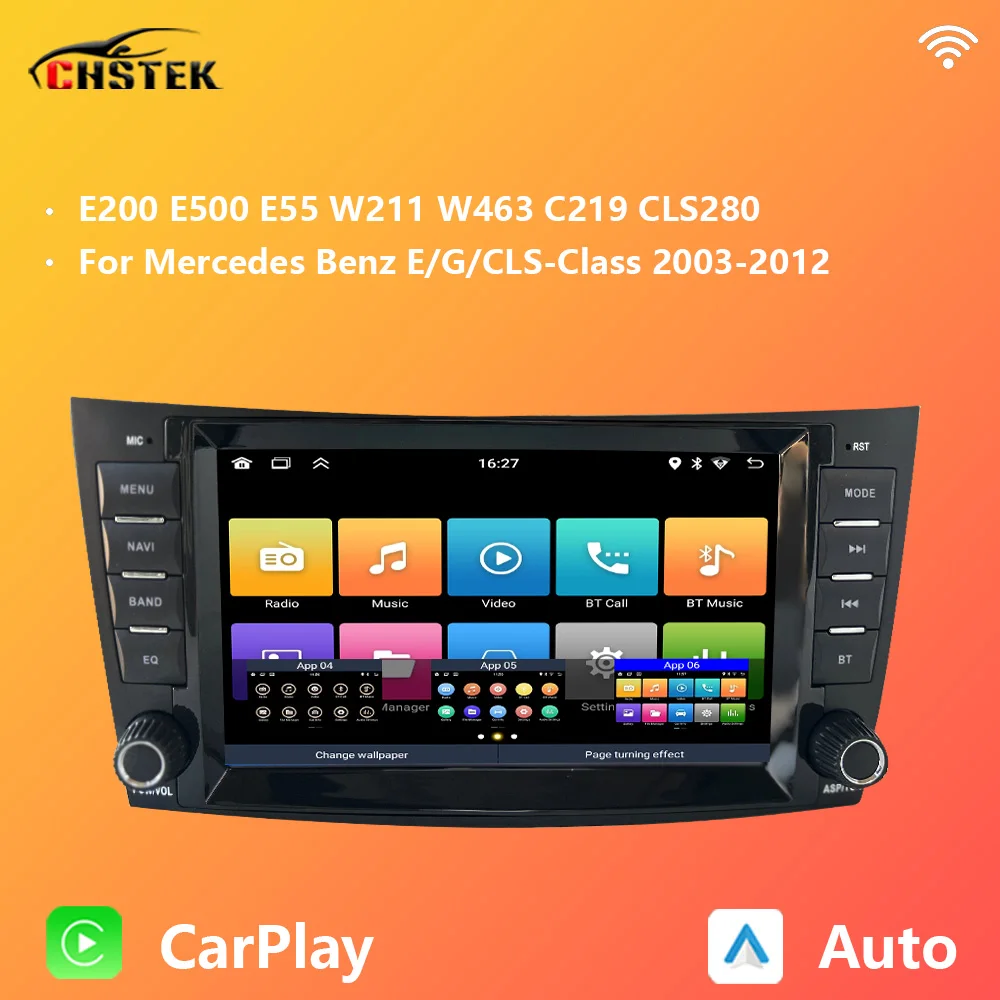 CHSTEK Car Radio Stereo Carplay For Mercedes Benz G/E-Class W211 E200 W463 E500 W219 CLS Bluetooth Navigation WIFI Android Auto
CHSTEK Car Radio Stereo Carplay For Mercedes Benz G/E-Class W211 E200 W463 E500 W219 CLS Bluetooth Navigation WIFI Android Auto