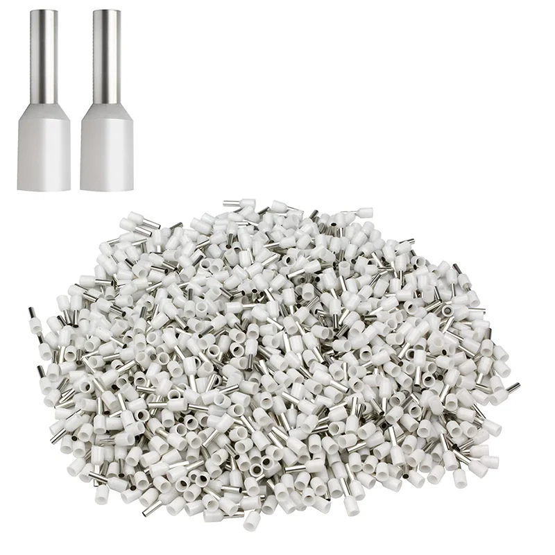 white Nylon-Insulated Cord End Terminals Wire Ferrules AWG 24 to 1/0 (0.3-50mm²) Copper Crimp Connectors Pins
white Nylon-Insulated Cord End Terminals Wire Ferrules AWG 24 to 1/0 (0.3-50mm²) Copper Crimp Connectors Pins