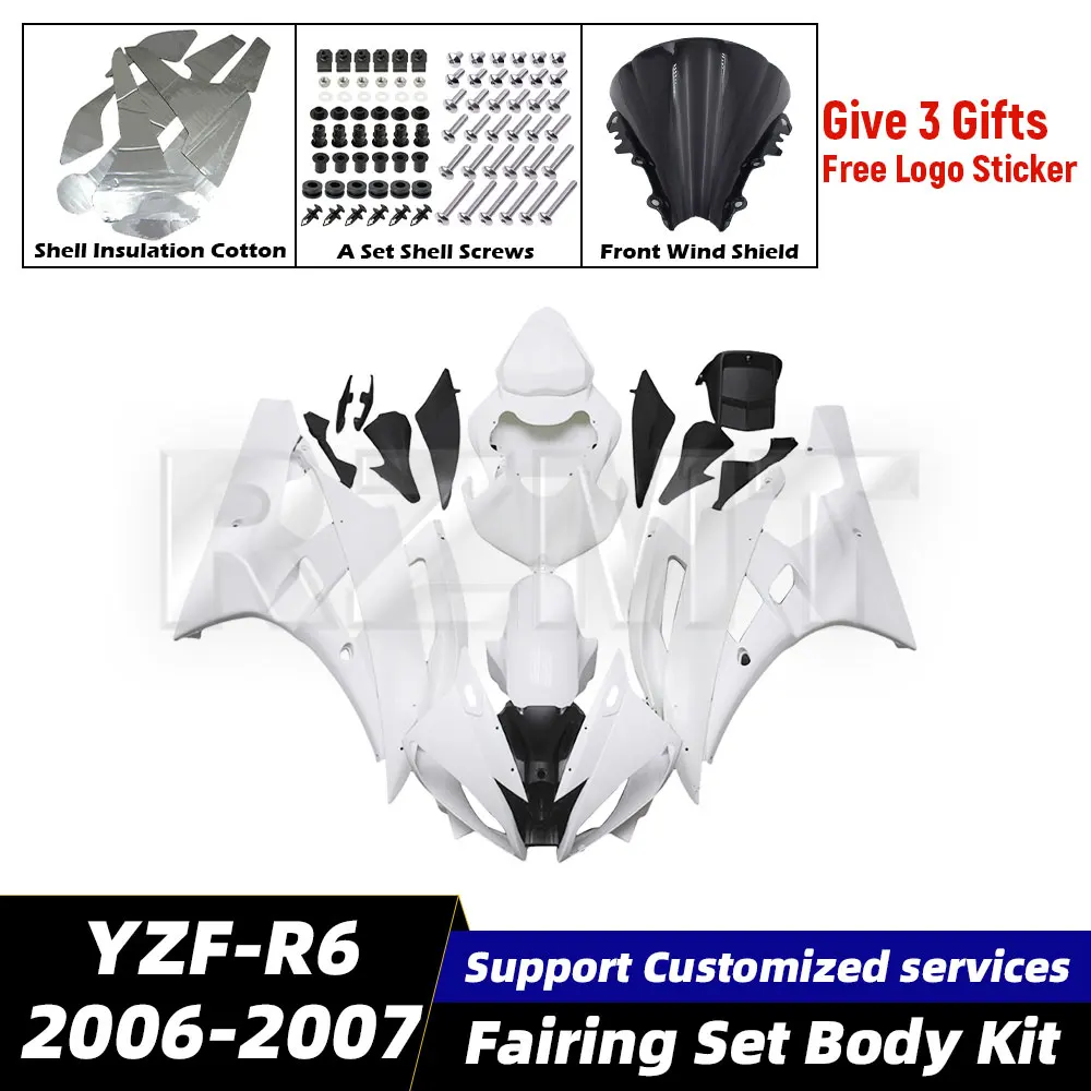 Motorcycle Fairing Set For YAMAHA YZF-R6 2006-2007 Unpainted Body Kit Plastic Guard Plate Accessories Injection Bodywork 06-07
Motorcycle Fairing Set For YAMAHA YZF-R6 2006-2007 Unpainted Body Kit Plastic Guard Plate Accessories Injection Bodywork 06-07