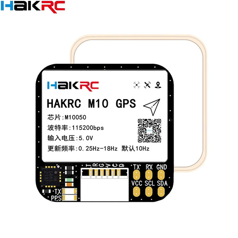HAKRC M10 GPS Module with QMC5883 Compass Dual Protocol 5V Input 25x25mm for RC FPV Long Range Airplane
HAKRC M10 GPS Module with QMC5883 Compass Dual Protocol 5V Input 25x25mm for RC FPV Long Range Airplane