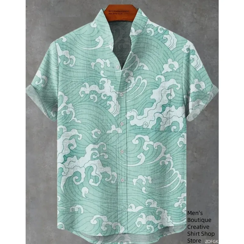 Летняя мужская гавайская рубашка в полоску, повседневный топ с короткими рукавами, свободный модный ретро-топ, подходит для ношения на открытом воздухе
Летняя мужская гавайская рубашка в полоску, повседневный топ с короткими рукавами, свободный модный ретро-топ, подходит для ношения на открытом воздухе