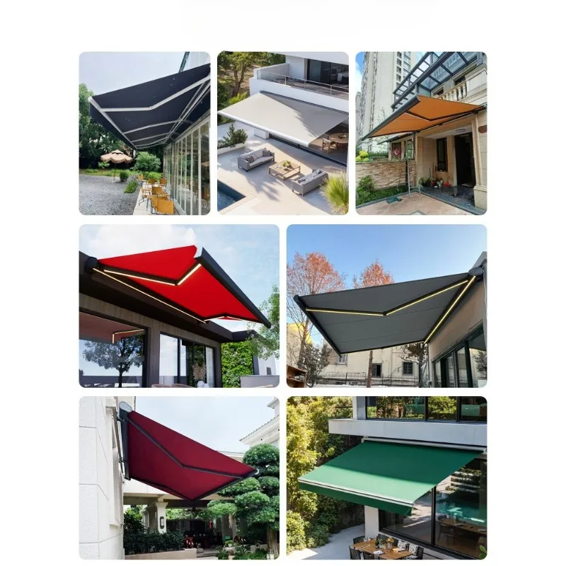 Electric telescopic canopy curved arm with light wind-resistant awning eaves automatic folding full box canopy
Electric telescopic canopy curved arm with light wind-resistant awning eaves automatic folding full box canopy