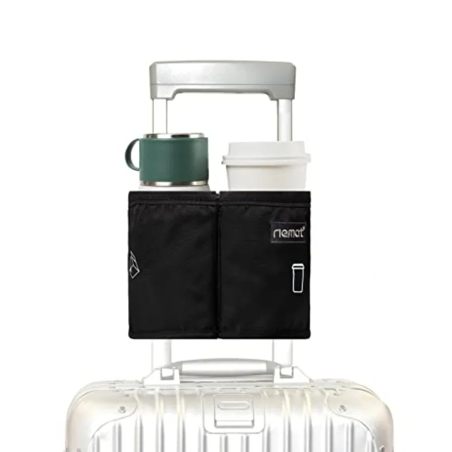 Luggage Travel Cup Holder Free Hand Drink Caddy - Hold Two Coffee Mugs - Fits Roll on Most Suitcase Handles - Gifts for Flight
Luggage Travel Cup Holder Free Hand Drink Caddy - Hold Two Coffee Mugs - Fits Roll on Most Suitcase Handles - Gifts for Flight