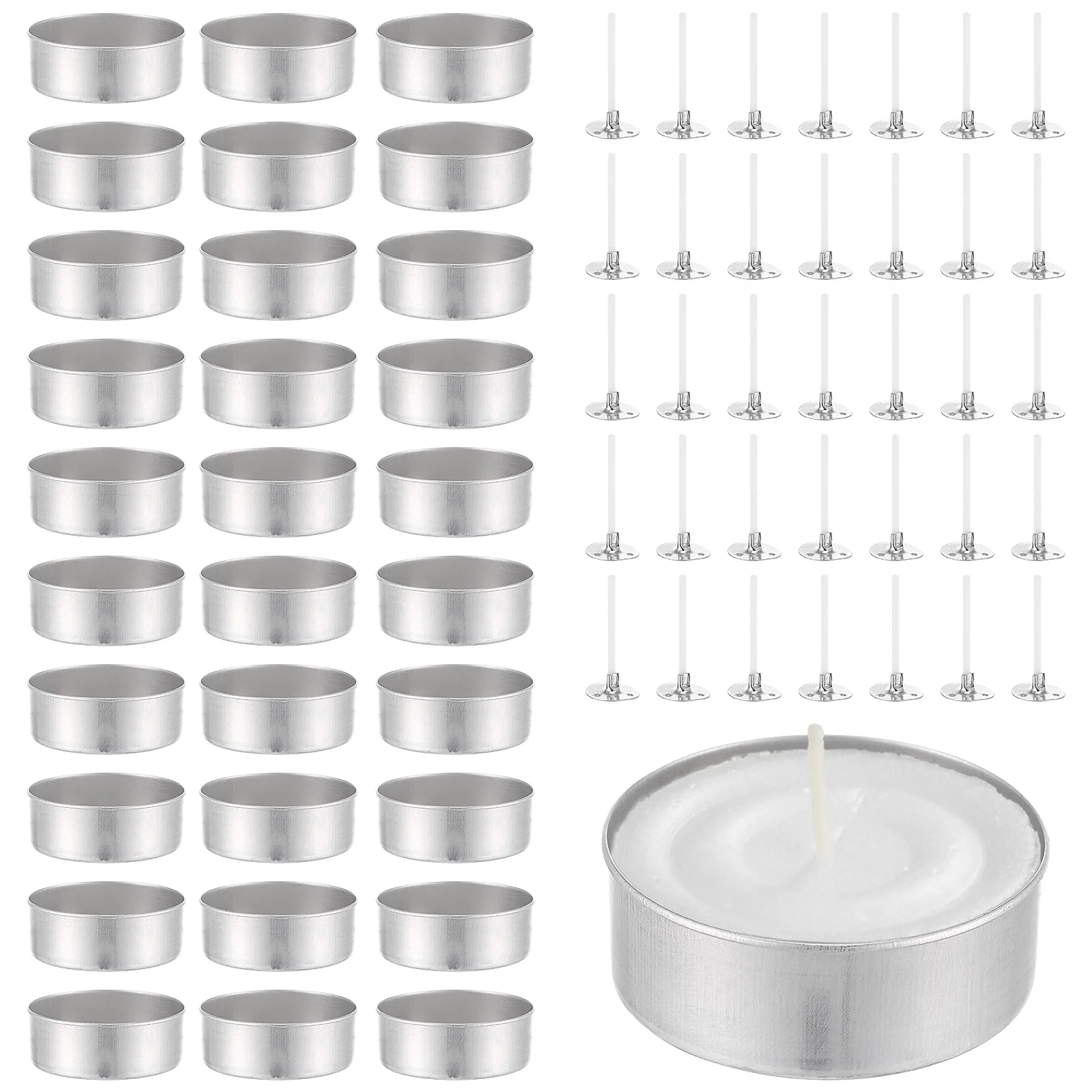 1 set Aluminum Tins 2 5cm Wick Tealight Cups Metal Empty Candles DIY Supplies Home Tray Container Hotel Restaurant
1 set Aluminum Tins 2 5cm Wick Tealight Cups Metal Empty Candles DIY Supplies Home Tray Container Hotel Restaurant