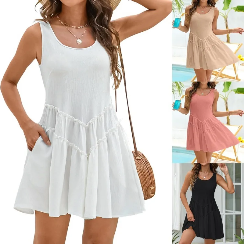Women's 2025 Elegant Beach Sunscreen Skirt U-Neck V-Shaped Lace Pocket Dress
Women's 2025 Elegant Beach Sunscreen Skirt U-Neck V-Shaped Lace Pocket Dress