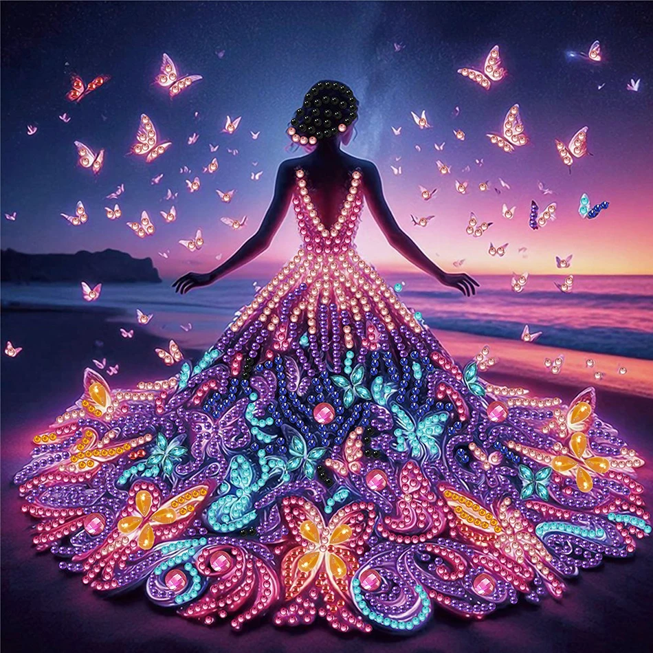 CHENISTORY 5D DIY Diamond Painting Kit Butterfly Girl DIY Partial Special Shaped Drill Handmade Diamond Mosaic Art Gift
CHENISTORY 5D DIY Diamond Painting Kit Butterfly Girl DIY Partial Special Shaped Drill Handmade Diamond Mosaic Art Gift