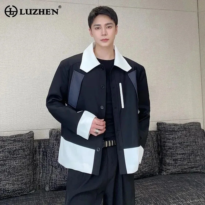 LUZHEN Men's Splicing Stylish Design Handsome 2024 Contrast Color Casual Jacket High Quality Trendy Polo Neck Korean Coat LZ3290
LUZHEN Men's Splicing Stylish Design Handsome 2024 Contrast Color Casual Jacket High Quality Trendy Polo Neck Korean Coat LZ3290