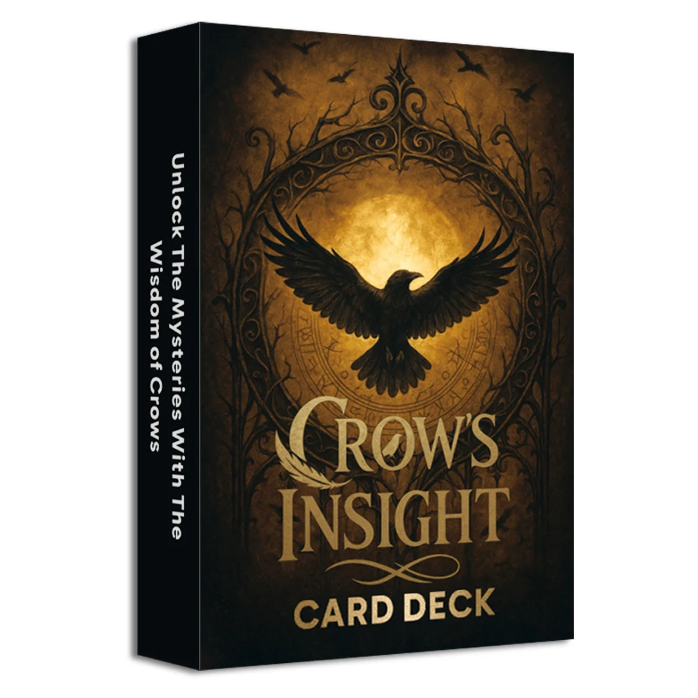Crow's Insight, English Card Deck, 50 Oracle Cards for Personal Reflection and Growth, 12*8cm, Tarot Cards, Card Games
Crow's Insight, English Card Deck, 50 Oracle Cards for Personal Reflection and Growth, 12*8cm, Tarot Cards, Card Games