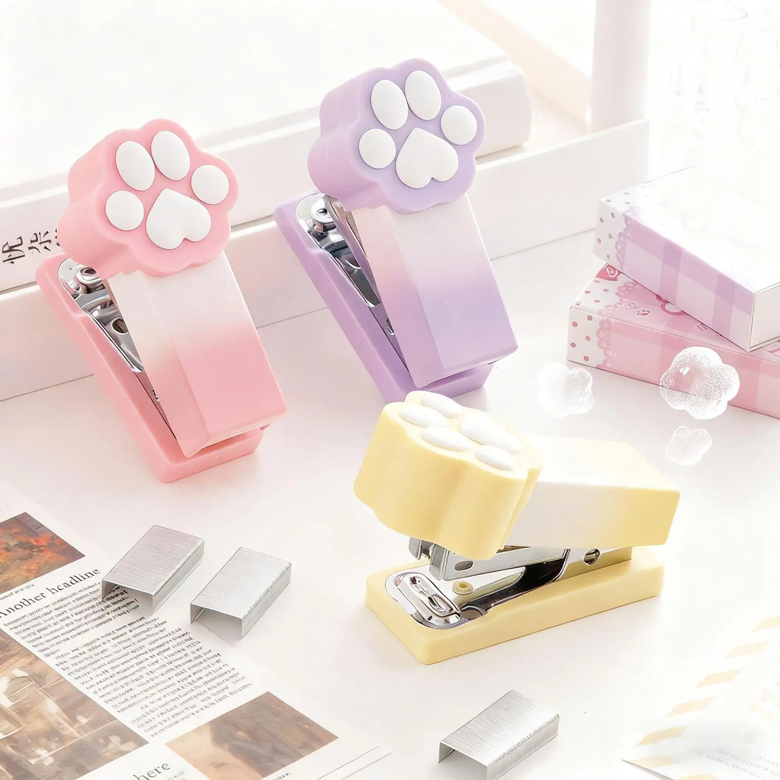 new Cat Paw Mini Stapler Cute Desktop Stapler For 2-15 Sheets, Portable Pocket Stapler For Kids Students Office School
new Cat Paw Mini Stapler Cute Desktop Stapler For 2-15 Sheets, Portable Pocket Stapler For Kids Students Office School