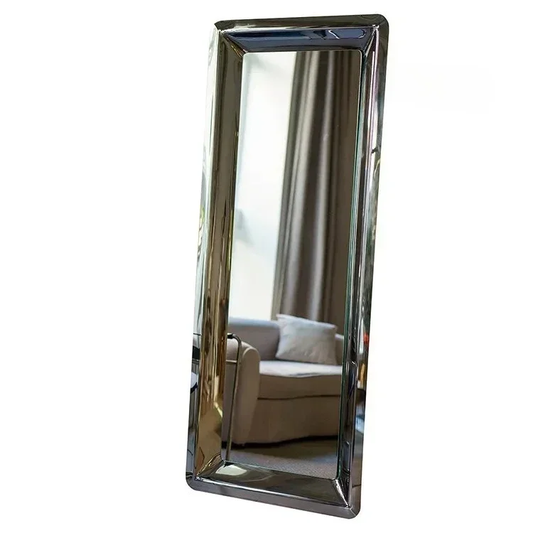 Designer light luxury stainless steel full-length mirror clothing store fitting mirror modern villa full-body floor mirror
Designer light luxury stainless steel full-length mirror clothing store fitting mirror modern villa full-body floor mirror
