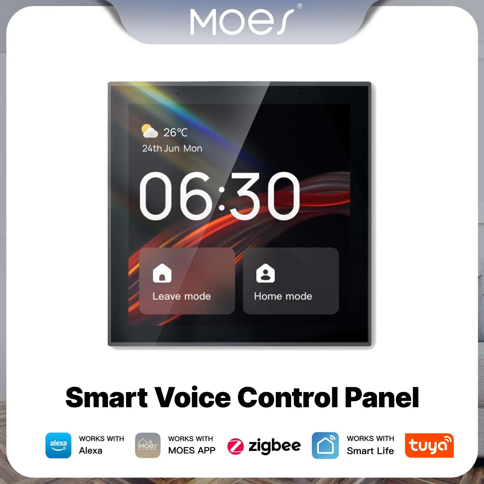 MOES Tuya WiFi Smart Touch Center Control Panel Bulid in Alexa Voice Control & ZigBee Gateway For Smart Scenes 4 Inches Screen
MOES Tuya WiFi Smart Touch Center Control Panel Bulid in Alexa Voice Control & ZigBee Gateway For Smart Scenes 4 Inches Screen