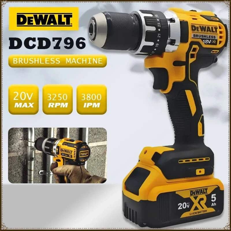 Аккумуляторная ударная дрель-шуруповерт Dewalt DCD796 бесщеточная, многофункциональная, перезаряжаемая, электроинструмент
Аккумуляторная ударная дрель-шуруповерт Dewalt DCD796 бесщеточная, многофункциональная, перезаряжаемая, электроинструмент
