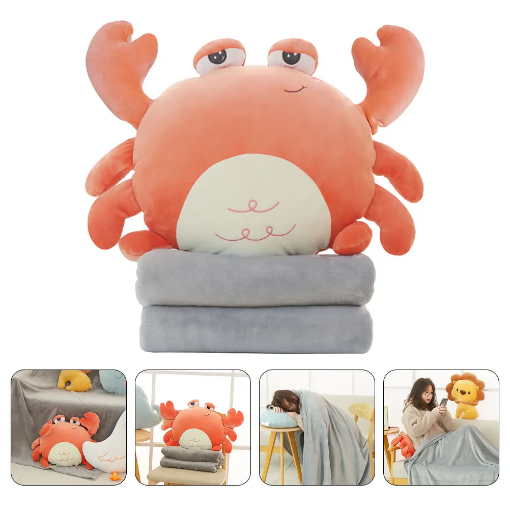 1Set Adorable Crab Pillow Blanket Cartoon Animal Air Conditioning Pillow Carpet for Office Sofa Bedroom Home Nap Soft
1Set Adorable Crab Pillow Blanket Cartoon Animal Air Conditioning Pillow Carpet for Office Sofa Bedroom Home Nap Soft