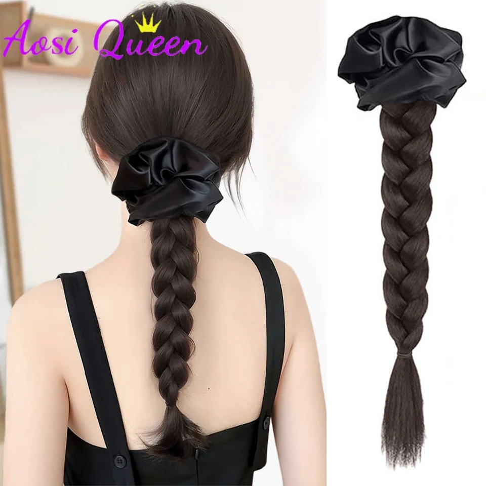 Synthetic Wig Ins Style Korean Hairband Clip Single Fried Dough Twists Long Braid Low Tied Wig Braid Ponytail
Synthetic Wig Ins Style Korean Hairband Clip Single Fried Dough Twists Long Braid Low Tied Wig Braid Ponytail