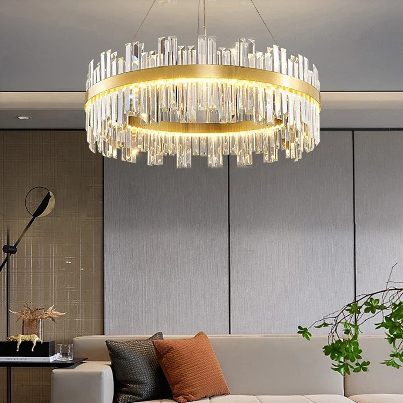 Modern Luxury Style LED Pendant Lamp for Living Room Bedroom Dining Room Kitchen Round Ring Gold Luster Crystal Chandelier Light
Modern Luxury Style LED Pendant Lamp for Living Room Bedroom Dining Room Kitchen Round Ring Gold Luster Crystal Chandelier Light