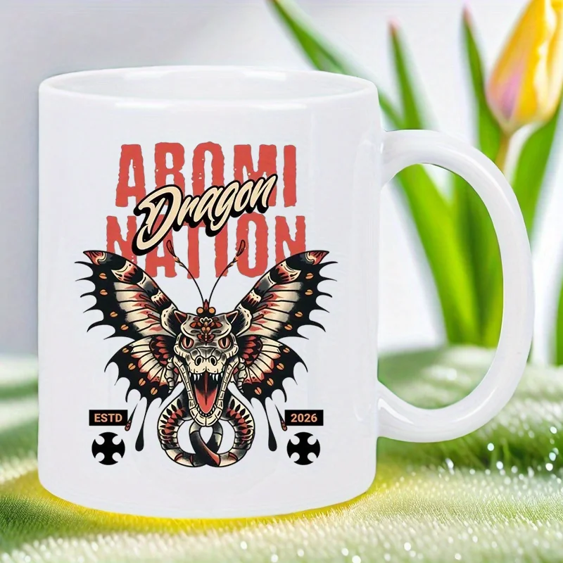 11oz Insulated Ceramic Coffee Mug with "Abdomen Dragon Nation" Design - Reusable, Hand-Wash Only, Perfect for Hot & Cold Beverag
11oz Insulated Ceramic Coffee Mug with "Abdomen Dragon Nation" Design - Reusable, Hand-Wash Only, Perfect for Hot & Cold Beverag