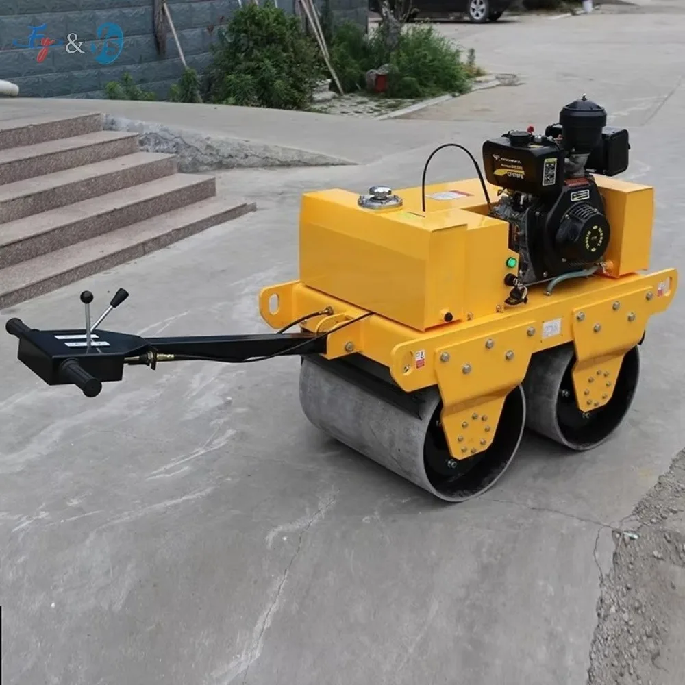 1-Ton Handheld Double Steel Wheel Roller Hydraulic Vibratory Compactor Concrete Cement Road Repair Narrow Space Construction
1-Ton Handheld Double Steel Wheel Roller Hydraulic Vibratory Compactor Concrete Cement Road Repair Narrow Space Construction