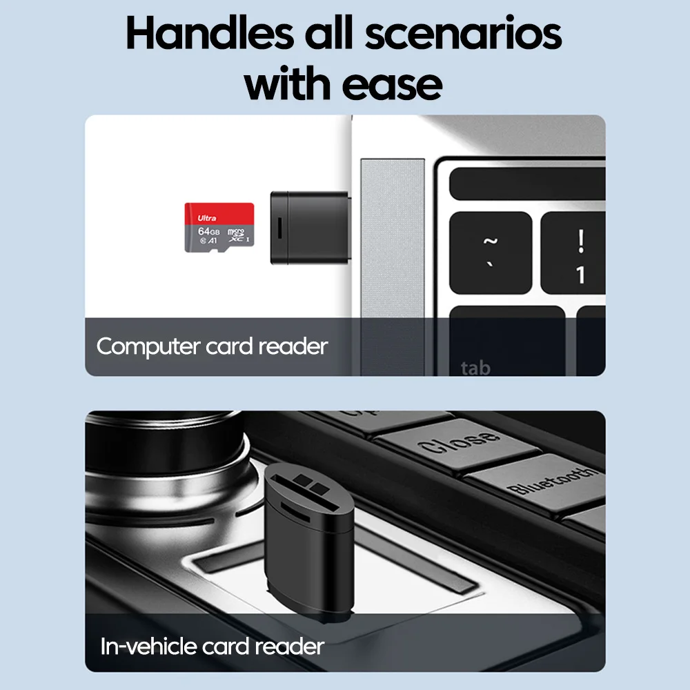 USB2.0 Mini Micro SD Card High Speed Memory Card Reader With TF Card Slot Max Compatible 2TB Portable Memory Card Reader Adapter
USB2.0 Mini Micro SD Card High Speed Memory Card Reader With TF Card Slot Max Compatible 2TB Portable Memory Card Reader Adapter