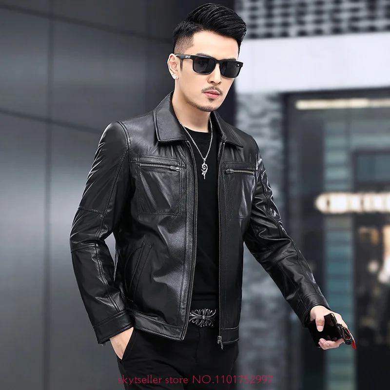 High Quality Genuine Leather Jacket Men First Layer Cowhide short Jacket Spring Autumn Leather Coats
High Quality Genuine Leather Jacket Men First Layer Cowhide short Jacket Spring Autumn Leather Coats