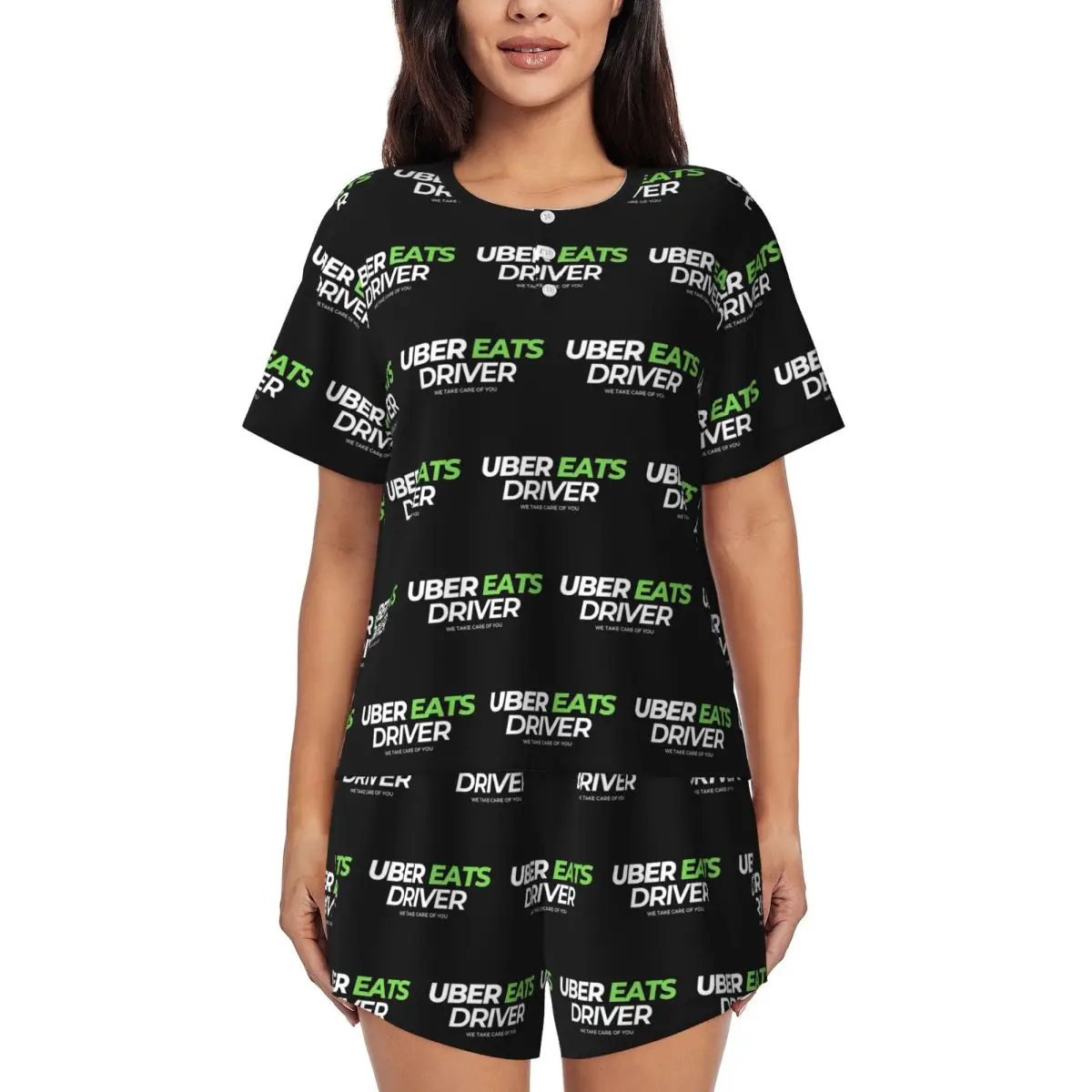 Uber Eats Driver Logo Food Delivery Driver Round Neck Short Sleeves Nightdress for Sleepshirts Women Soft Pajama Set Short Pants
Uber Eats Driver Logo Food Delivery Driver Round Neck Short Sleeves Nightdress for Sleepshirts Women Soft Pajama Set Short Pants