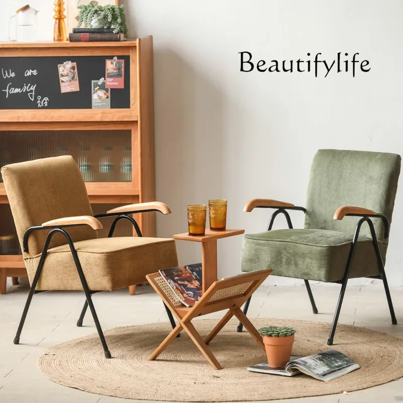 Nordic retro single sofa chair fabric Japanese Internet celebrity living room light luxury bedroom small sofa
Nordic retro single sofa chair fabric Japanese Internet celebrity living room light luxury bedroom small sofa