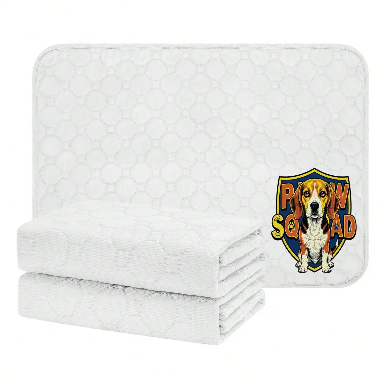 First Line, Product Title Is: 2pcs Premium Hexagonal Textured White Pet - Speed Hound Design, Soft Absorbent Fabric, White Pet Mat - Modern, Functional Pet Pad. Applies To Dog Training, Puppy Housebreaking, Indoor Pet Care, Travel, Emergency Use
First Line, Product Title Is: 2pcs Premium Hexagonal Textured White Pet - Speed Hound Design, Soft Absorbent Fabric, White Pet Mat - Modern, Functional Pet Pad. Applies To Dog Training, Puppy Housebreaking, Indoor Pet Care, Travel, Emergency Use