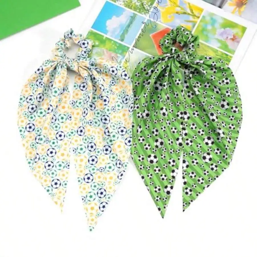 Soccer Print Elastic Hair Scrunchies Ribbon Hair Ties For Women Sports Fans
Soccer Print Elastic Hair Scrunchies Ribbon Hair Ties For Women Sports Fans