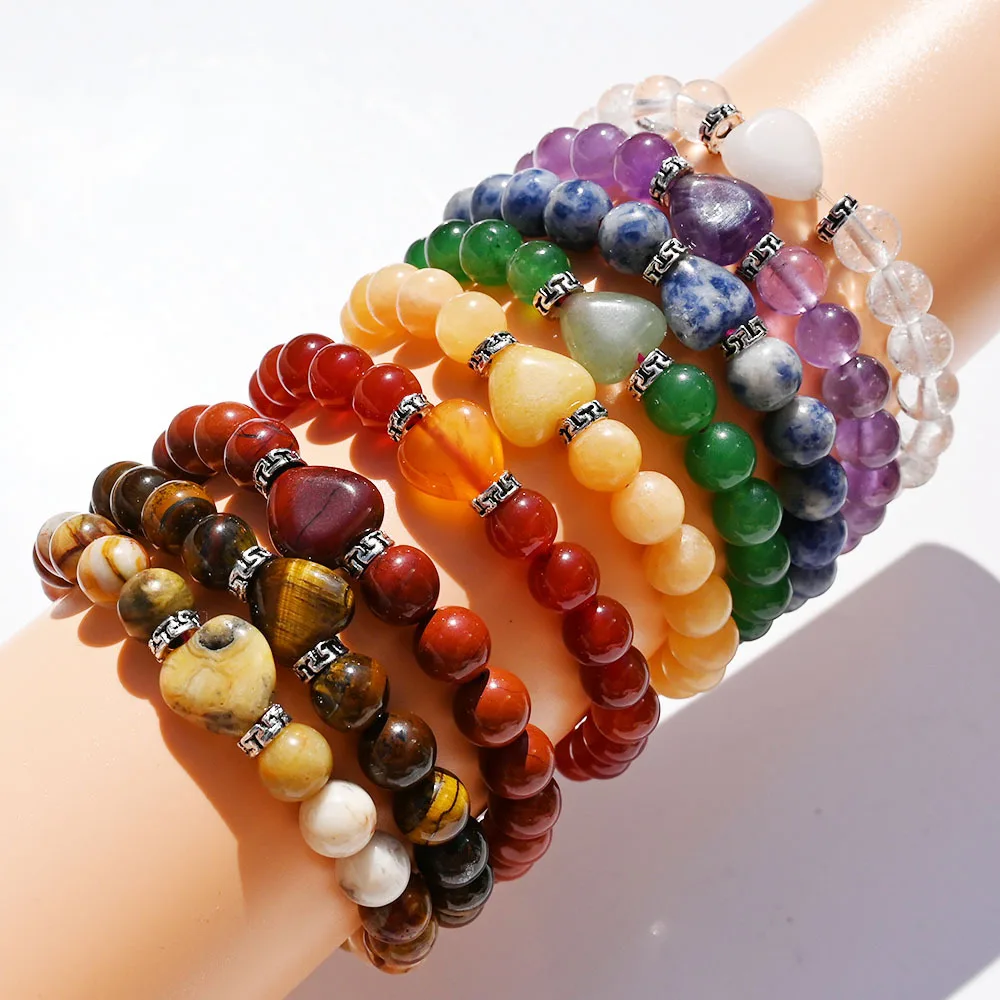 Light Luxury Creative Natural Stone Agate Polished Round and Heart-shaped Beaded Bracelets Jewelry Gift Matching Accessories
Light Luxury Creative Natural Stone Agate Polished Round and Heart-shaped Beaded Bracelets Jewelry Gift Matching Accessories