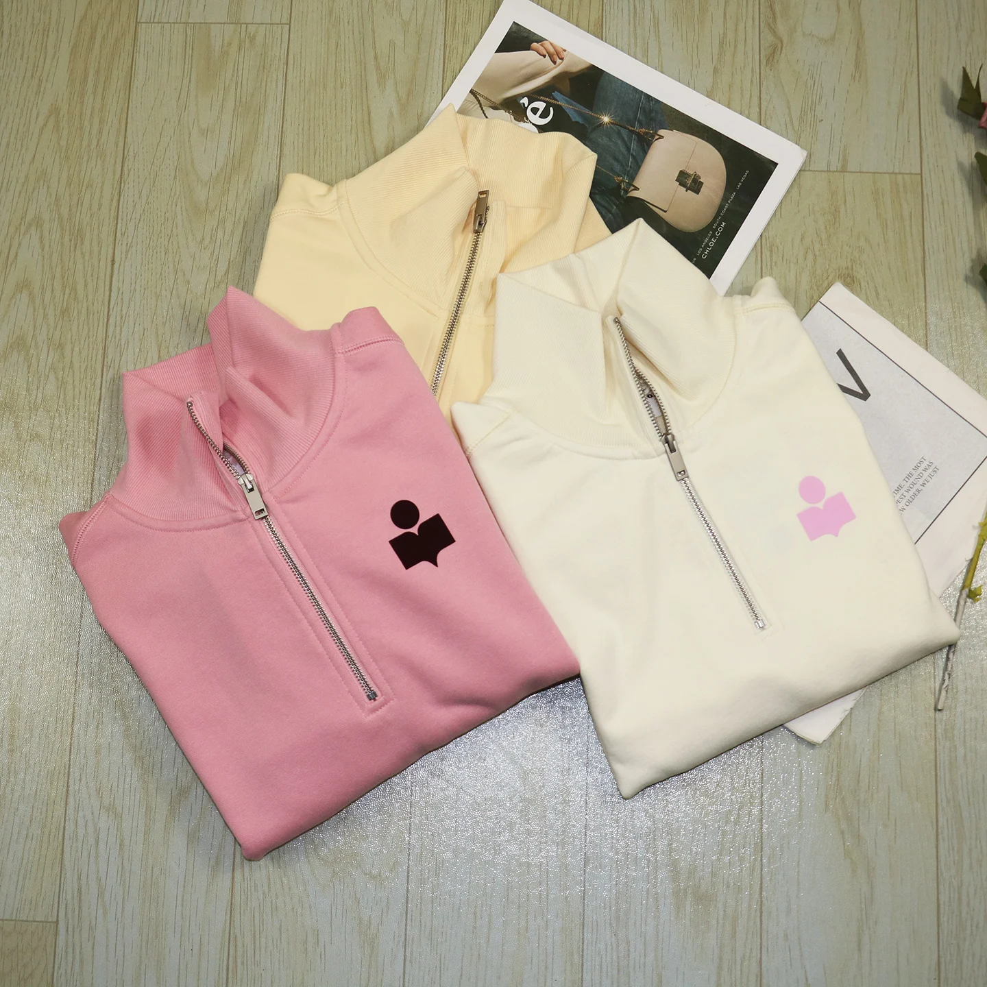 Women's Casual Pure Cotton Hoodie Zipper Collar Small Label High-Definition Version IM Cross-Border Supply Loose Fit Long Sle...
Women's Casual Pure Cotton Hoodie Zipper Collar Small Label High-Definition Version IM Cross-Border Supply Loose Fit Long Sle...