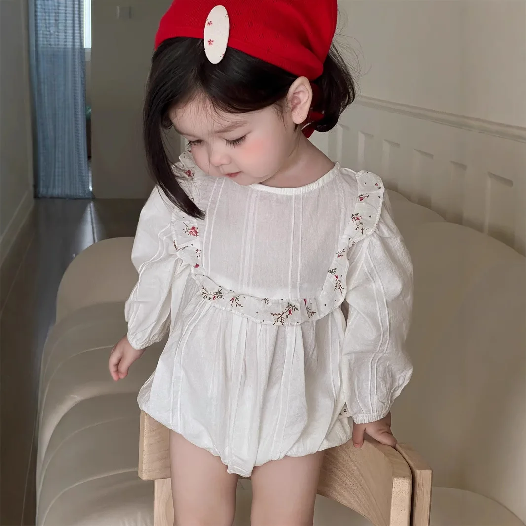 2025 Spring New Baby Girl Long Sleeve Bodysuit Newborn Cute Princess Girl Jumpsuit Loose Toddler Floral Collar Clothes
2025 Spring New Baby Girl Long Sleeve Bodysuit Newborn Cute Princess Girl Jumpsuit Loose Toddler Floral Collar Clothes