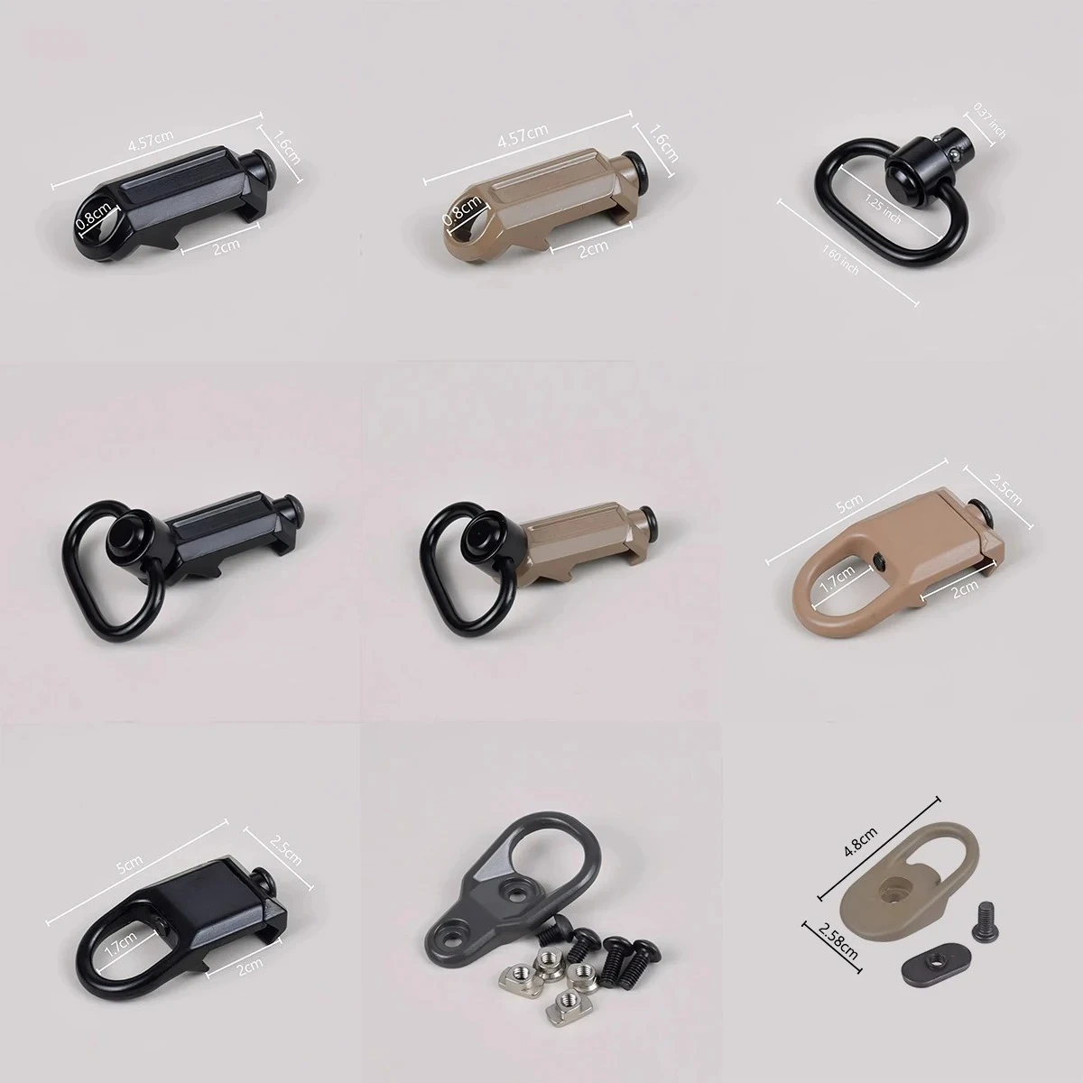 Tactical RSA Sling Swivel Mount GBB Paraclip Gun QD Rail Slings Strap Quick Detach Adapter Rifle Hunting Screws M4 M5 10mm/12mm
Tactical RSA Sling Swivel Mount GBB Paraclip Gun QD Rail Slings Strap Quick Detach Adapter Rifle Hunting Screws M4 M5 10mm/12mm