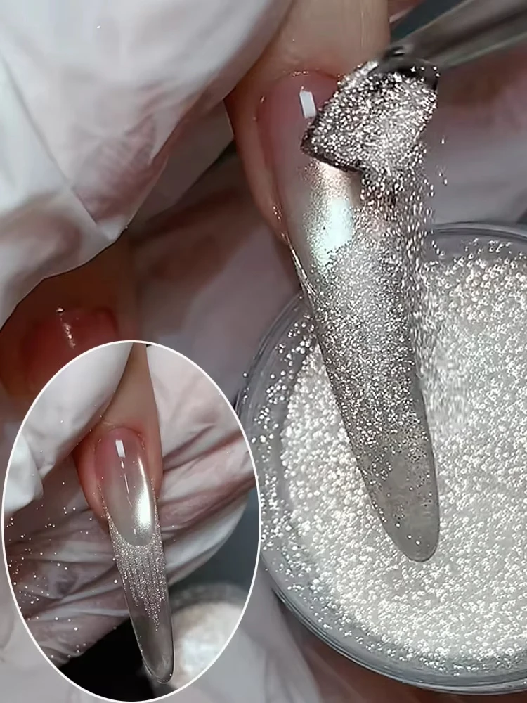 Shining Silver Diamond Nail Powder Ultra Fine Glitter Pigment for Acrylic & Gel Nails DIY Manicure Decorations for Salon
Shining Silver Diamond Nail Powder Ultra Fine Glitter Pigment for Acrylic & Gel Nails DIY Manicure Decorations for Salon