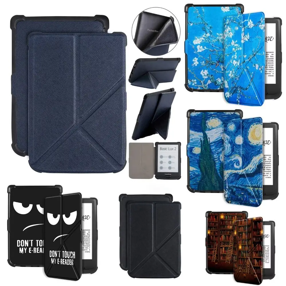 Auto Sleep/Wake 6 Inch E-Reader Case Multi-Folding Stand Anti-fall Back Cover for PocketBook Touch Lux 5 4 HD 3 616 627 632
Auto Sleep/Wake 6 Inch E-Reader Case Multi-Folding Stand Anti-fall Back Cover for PocketBook Touch Lux 5 4 HD 3 616 627 632