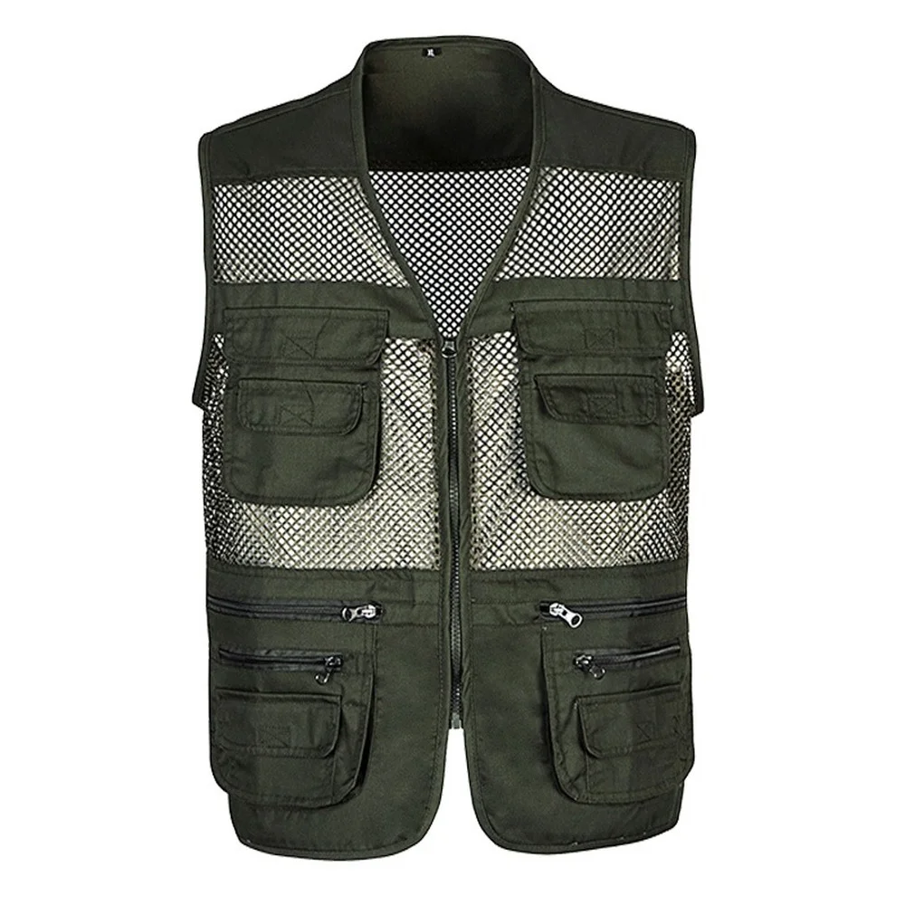 Summer Men Classic Mesh Vest XL-3XL New Male Casual Thin Breathable Sleeveless Jacket Mens Multi Pocket Reporter Baggy Waistcoat
Summer Men Classic Mesh Vest XL-3XL New Male Casual Thin Breathable Sleeveless Jacket Mens Multi Pocket Reporter Baggy Waistcoat