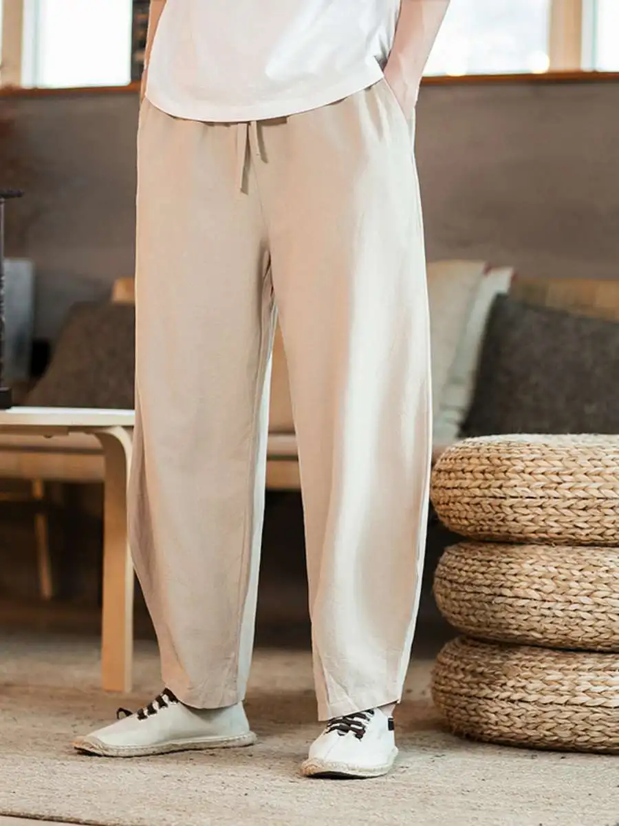Men's Casual Loose Linen Cotton Lantern Pants Straight Leg Large Size Carrot Pants Summer Autumn Wear Comfortable Breathable
Men's Casual Loose Linen Cotton Lantern Pants Straight Leg Large Size Carrot Pants Summer Autumn Wear Comfortable Breathable