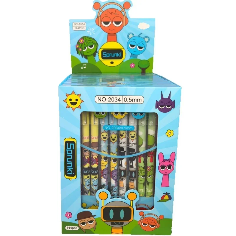 144Pcs/Box Sprunki Cartoon Erasable Pen Blue Black Ink Magic Gel Pen School Office Writing Stationery Supply Children's Day Gift
144Pcs/Box Sprunki Cartoon Erasable Pen Blue Black Ink Magic Gel Pen School Office Writing Stationery Supply Children's Day Gift