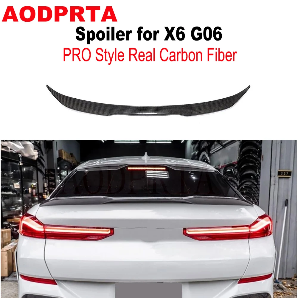 G06 Spoiler Real Carbon Fiber Rear Boot Trunk Wings Spoiler Ducktail for BMW X6 G06 & X6M F96 2020-2024 Car Styling Pro Style
G06 Spoiler Real Carbon Fiber Rear Boot Trunk Wings Spoiler Ducktail for BMW X6 G06 & X6M F96 2020-2024 Car Styling Pro Style