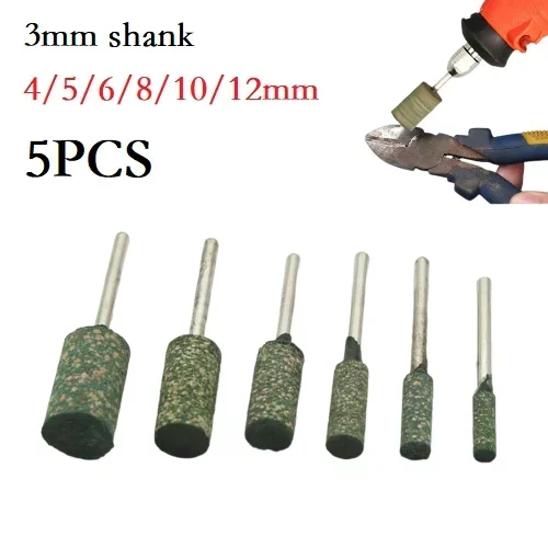 5pcs 3mm Shank Cylindrical Rubber Polishing Burr Point Bit Rotary Grinding Head Buffing Wheel For Polishing Rotary Tools
5pcs 3mm Shank Cylindrical Rubber Polishing Burr Point Bit Rotary Grinding Head Buffing Wheel For Polishing Rotary Tools
