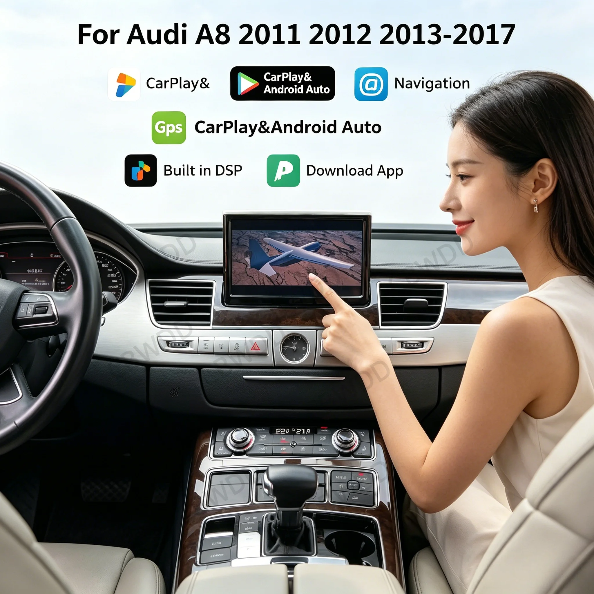 Android 13 Qualcomm 12GB+256GB Car Player GPS Radio For Audi A8 2011 2012 2013-2017 GPS Navigation Stereo DSP Audio android auto
Android 13 Qualcomm 12GB+256GB Car Player GPS Radio For Audi A8 2011 2012 2013-2017 GPS Navigation Stereo DSP Audio android auto