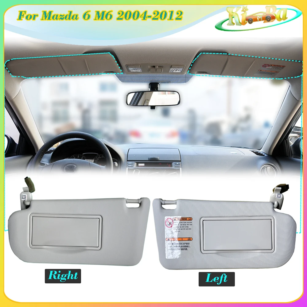 KIMBA Car Accessories with Lamp Grey Sun Visor For Mazda 6 M6 2004 -2012 with Make-up Mirror Sun Visor
KIMBA Car Accessories with Lamp Grey Sun Visor For Mazda 6 M6 2004 -2012 with Make-up Mirror Sun Visor