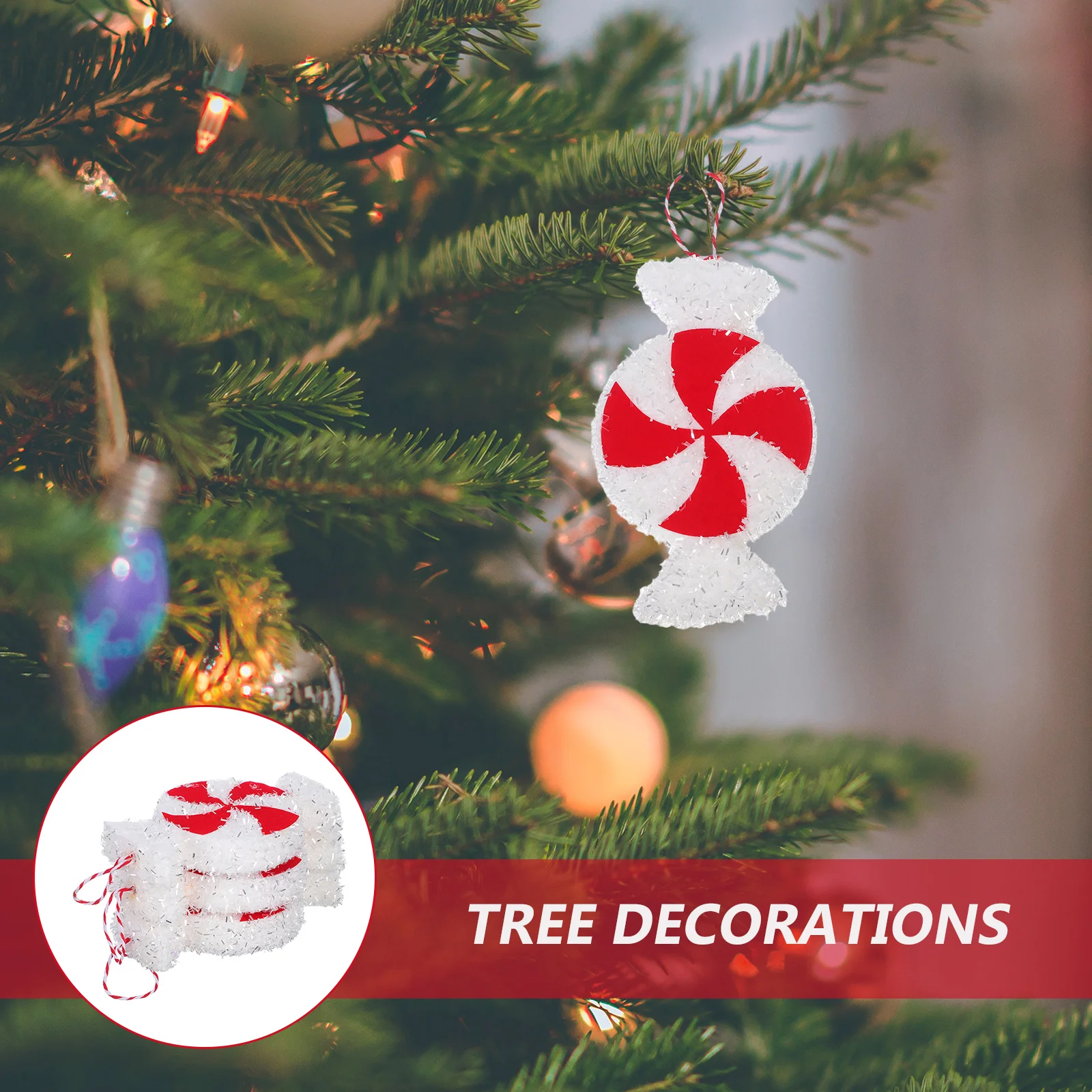 3Pcs Foam Peppermint Tree Ornaments Red White Candy-Shaped Hanging Pendants for Christmas Holiday Decor Home Office Shop Display
3Pcs Foam Peppermint Tree Ornaments Red White Candy-Shaped Hanging Pendants for Christmas Holiday Decor Home Office Shop Display