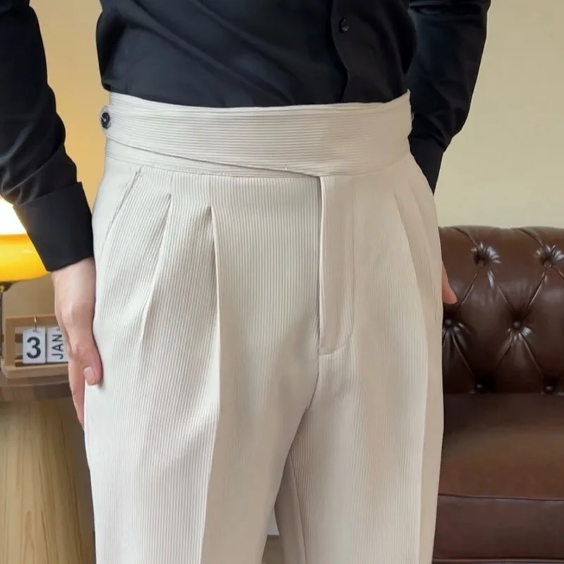 2026 Autumn New Italian Business Casual Suit Pants for Men Korean Fashion High Waisted Slim Fit Elegant Trousers Men Clothing
2026 Autumn New Italian Business Casual Suit Pants for Men Korean Fashion High Waisted Slim Fit Elegant Trousers Men Clothing