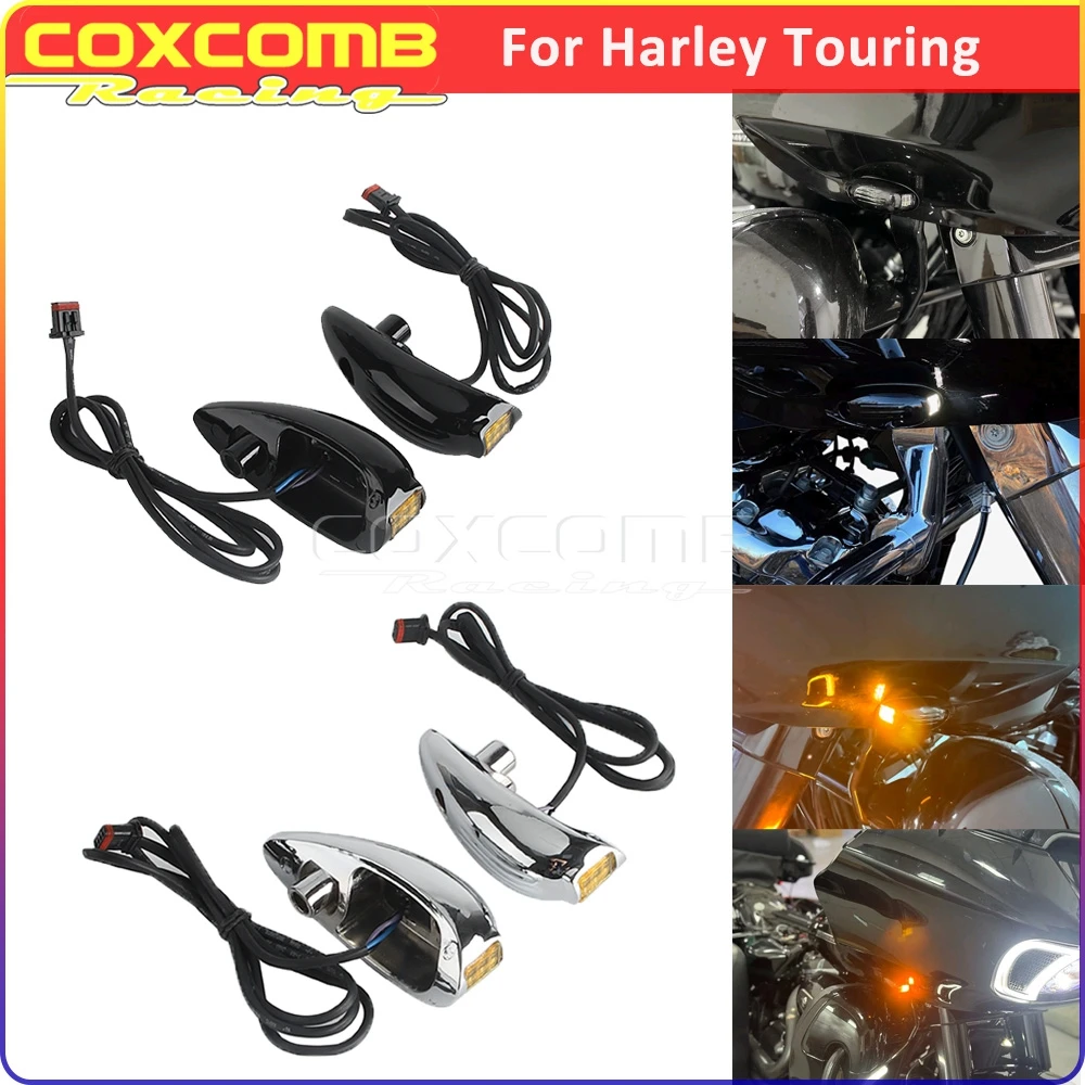 Передние ходовые огни мотоцикла для Harley Touring Road Glide FLTRX FLTRU FLTRK, светодиодные указатели поворота, мигающий индикатор 2015-2023
Передние ходовые огни мотоцикла для Harley Touring Road Glide FLTRX FLTRU FLTRK, светодиодные указатели поворота, мигающий индикатор 2015-2023