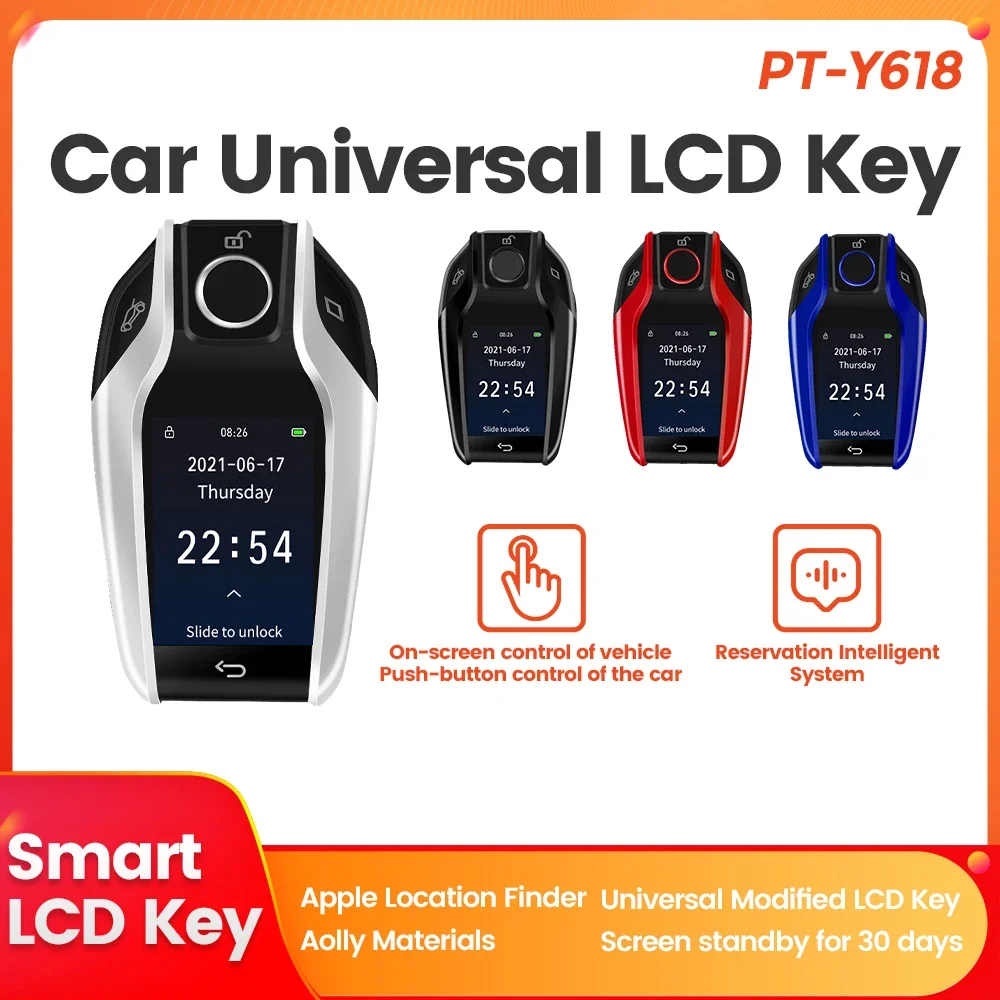 CF618 Универсальный модифицированный дистанционный смарт-ключ с ЖК-дисплеем для BMW Benz Audi Kia Ford Land Rover Porsche Lexus Mazda Toyota Hyundai VW
CF618 Универсальный модифицированный дистанционный смарт-ключ с ЖК-дисплеем для BMW Benz Audi Kia Ford Land Rover Porsche Lexus Mazda Toyota Hyundai VW