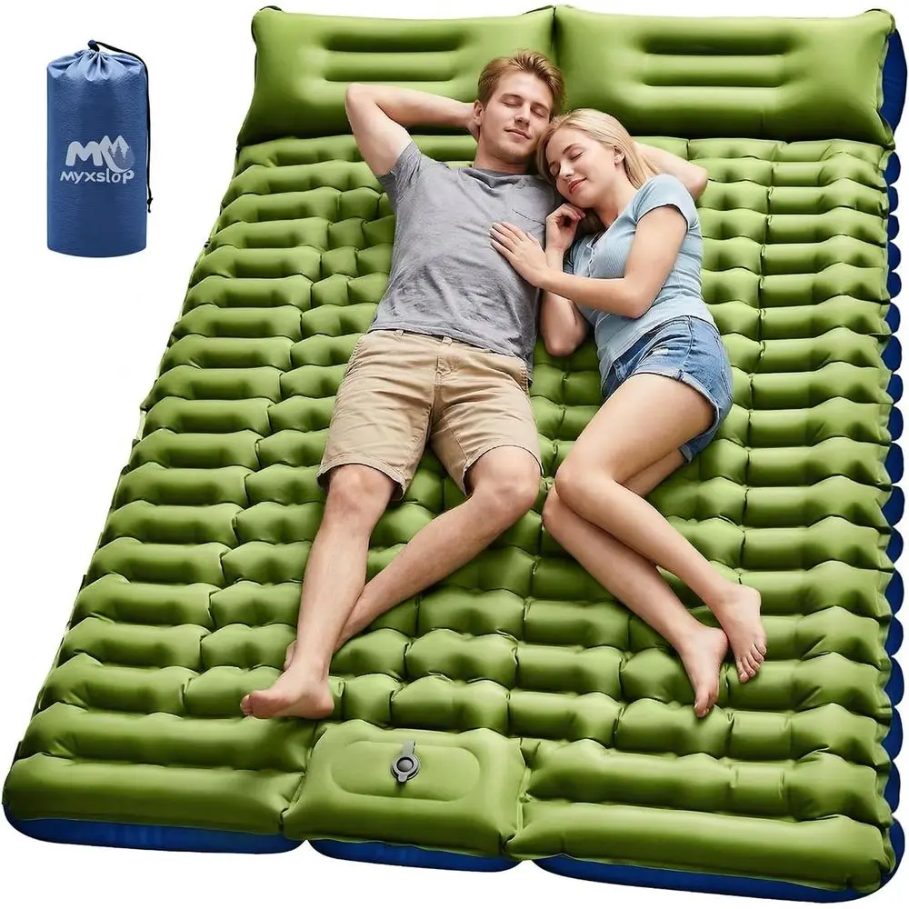 4 Thick 2-Person Inflatable Camping Mattress with Pillow and Foot Pump, Portable for Outdoors and Travel
4 Thick 2-Person Inflatable Camping Mattress with Pillow and Foot Pump, Portable for Outdoors and Travel
