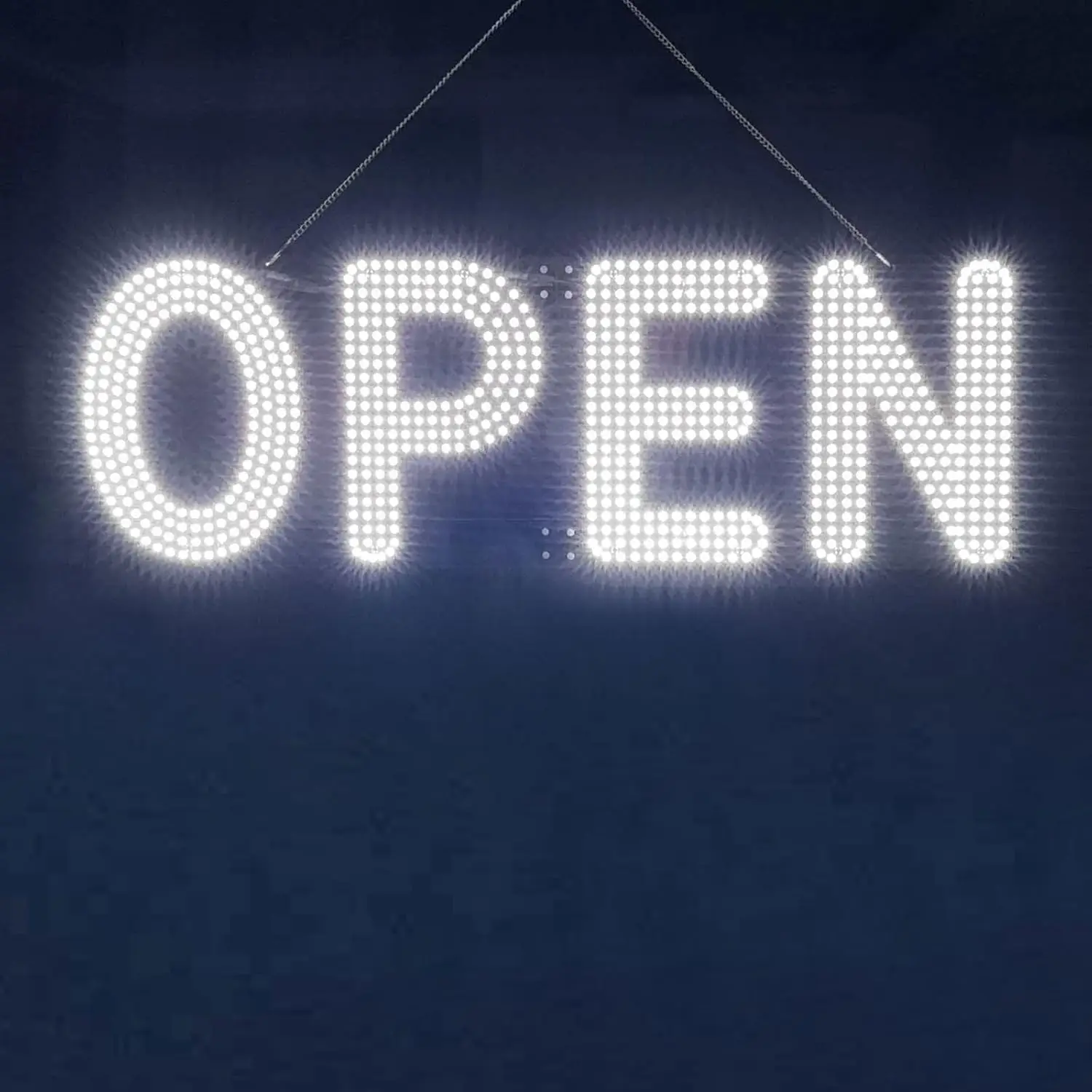 30"x10" LED Open Sign, Ultra Bright Dimmable with 4 Modes, 12V Adapter for Storefront Bar Coffee Shop Salon White
30"x10" LED Open Sign, Ultra Bright Dimmable with 4 Modes, 12V Adapter for Storefront Bar Coffee Shop Salon White