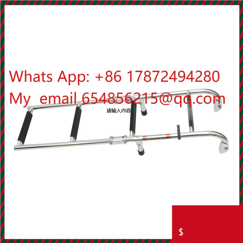 Marine Boat Stainless Steel Telescopic Folding Ladder 4 Step Boat Ladder Boarding Ladder For Marine Deck Outboard Swim Platform
Marine Boat Stainless Steel Telescopic Folding Ladder 4 Step Boat Ladder Boarding Ladder For Marine Deck Outboard Swim Platform