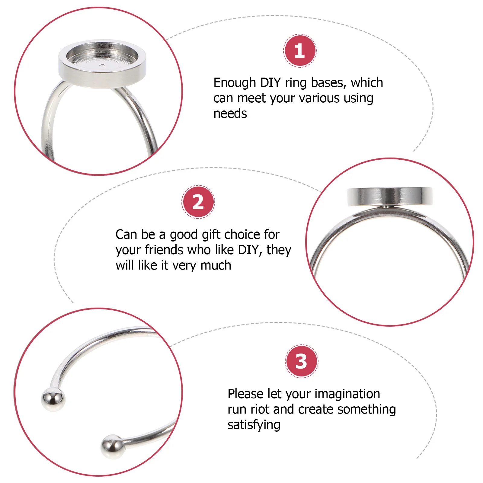 10pcs Diy Base Pads Adjustable Blanks Bezel Stainless Steel Making Materials Sturdy Ring Setting For Customized Unique Jewelry
10pcs Diy Base Pads Adjustable Blanks Bezel Stainless Steel Making Materials Sturdy Ring Setting For Customized Unique Jewelry